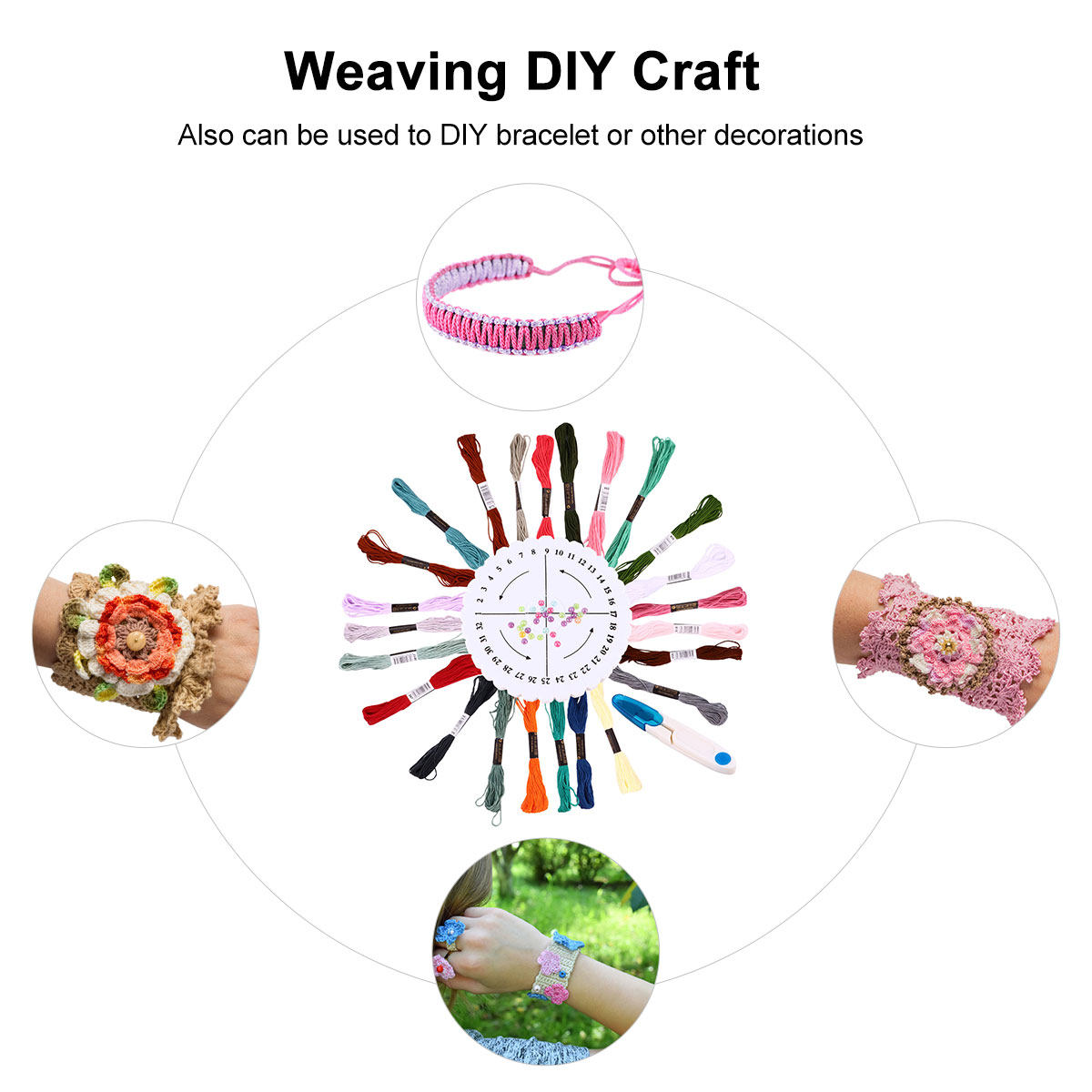 Embroidery Craft - Набор для изготовления браслетов дружбы: круглый