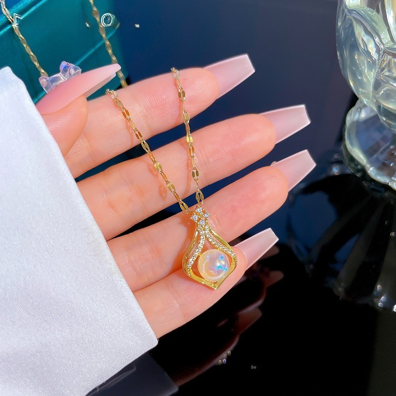 Элегантное женское ожерелье K1 – обзор и цена Pearl Trim Chain